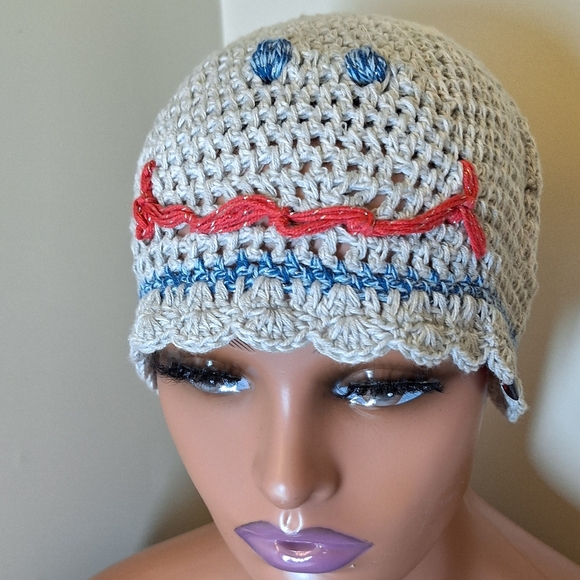 RSS Crochet Handmade Cotton Smiley  Hat Beanie - Picture 7 of 8